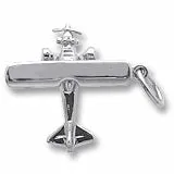 Plane Charm In Sterling Silver