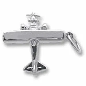 Plane Charm In Sterling Silver