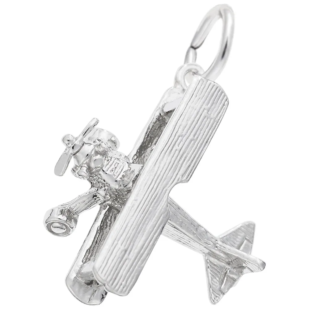 Plane Charm In Sterling Silver