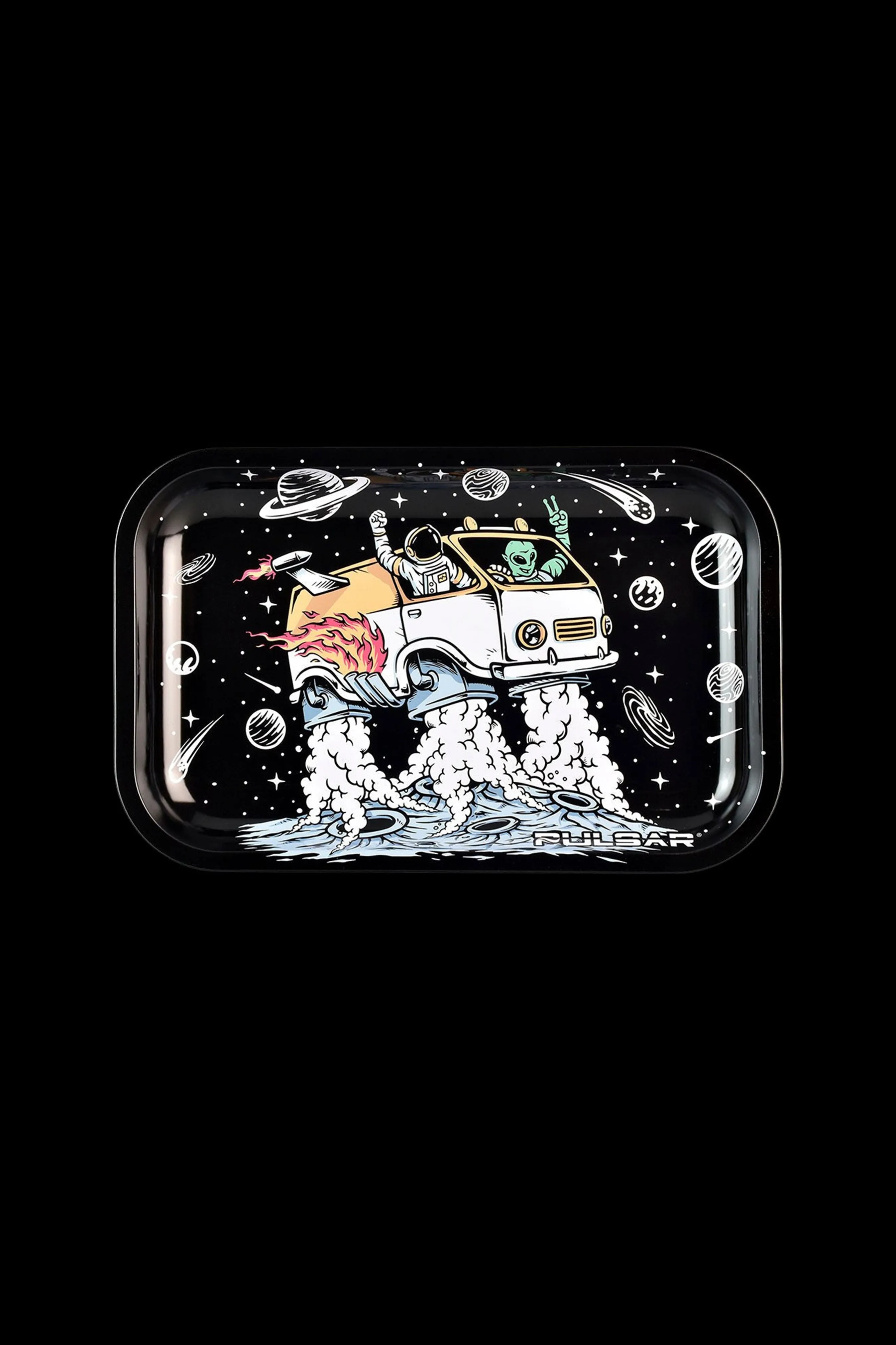 Pulsar Metal Rolling Tray - Space Van