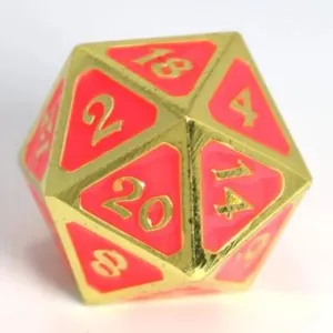 Rare Loot! - Metal d20 - Neon Bloom