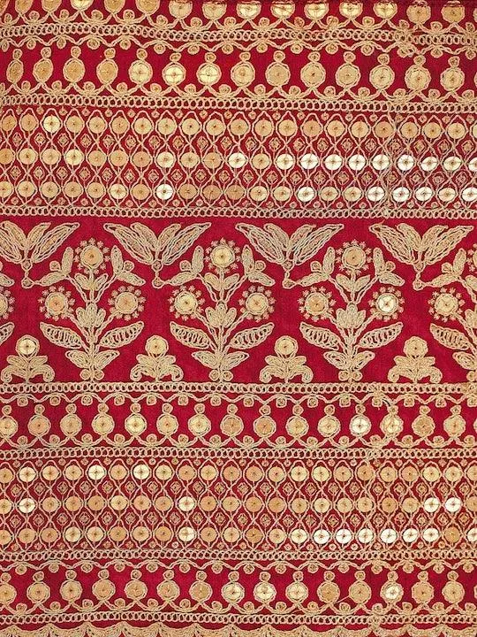Red Georgette ready-to-wear salwar suit with dupatta