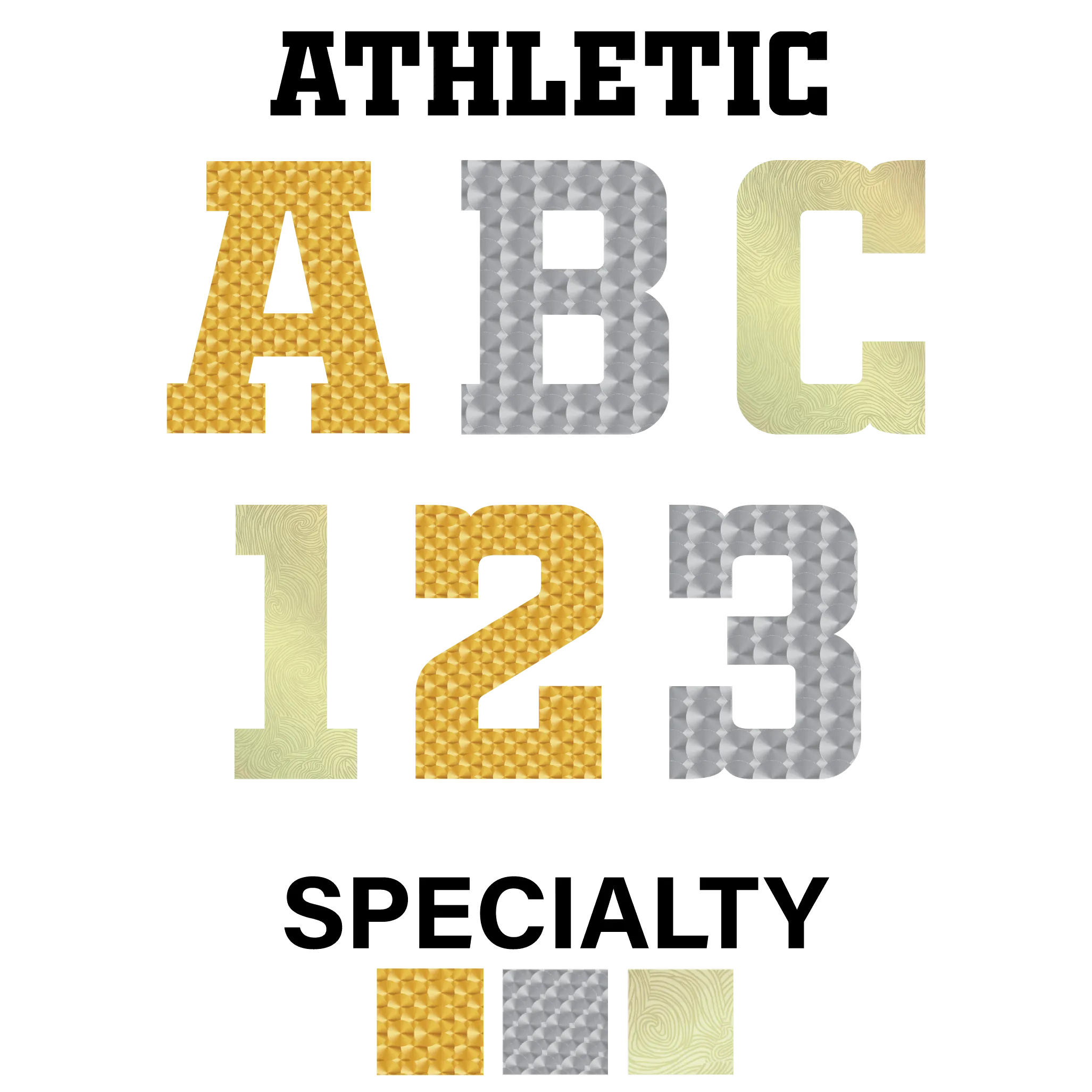 Reflective Specialty Styles Letters and Numbers Decals