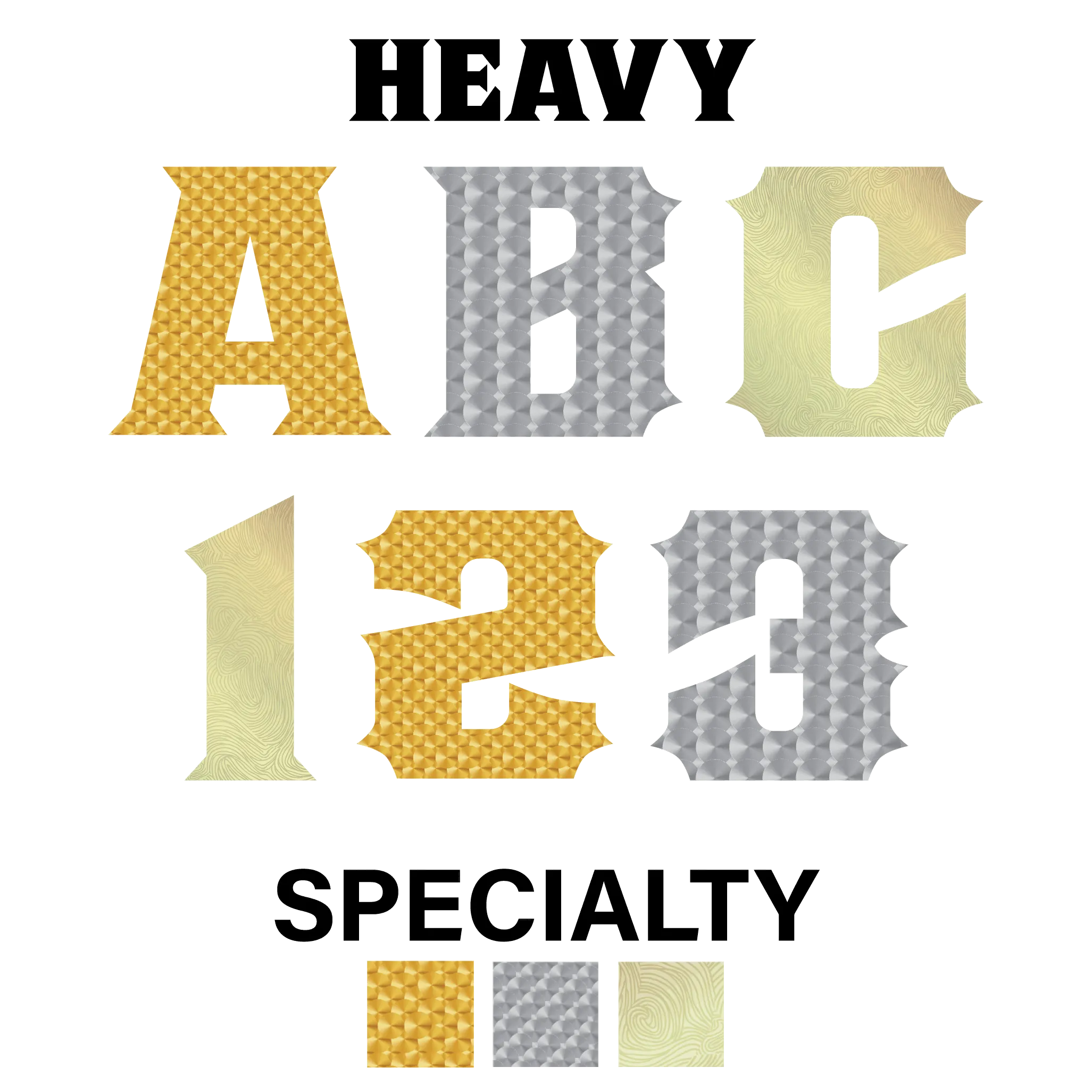 Reflective Specialty Styles Letters and Numbers Decals