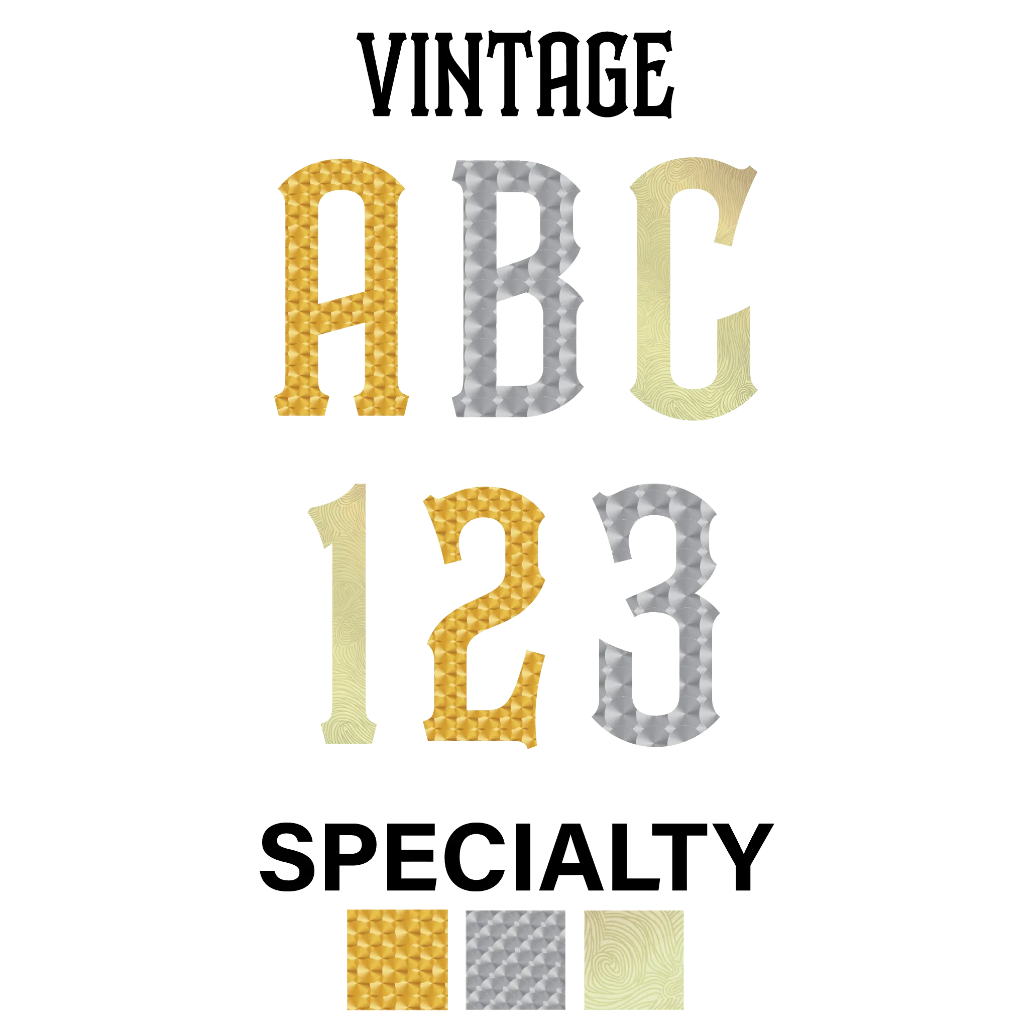 Reflective Specialty Styles Letters and Numbers Decals