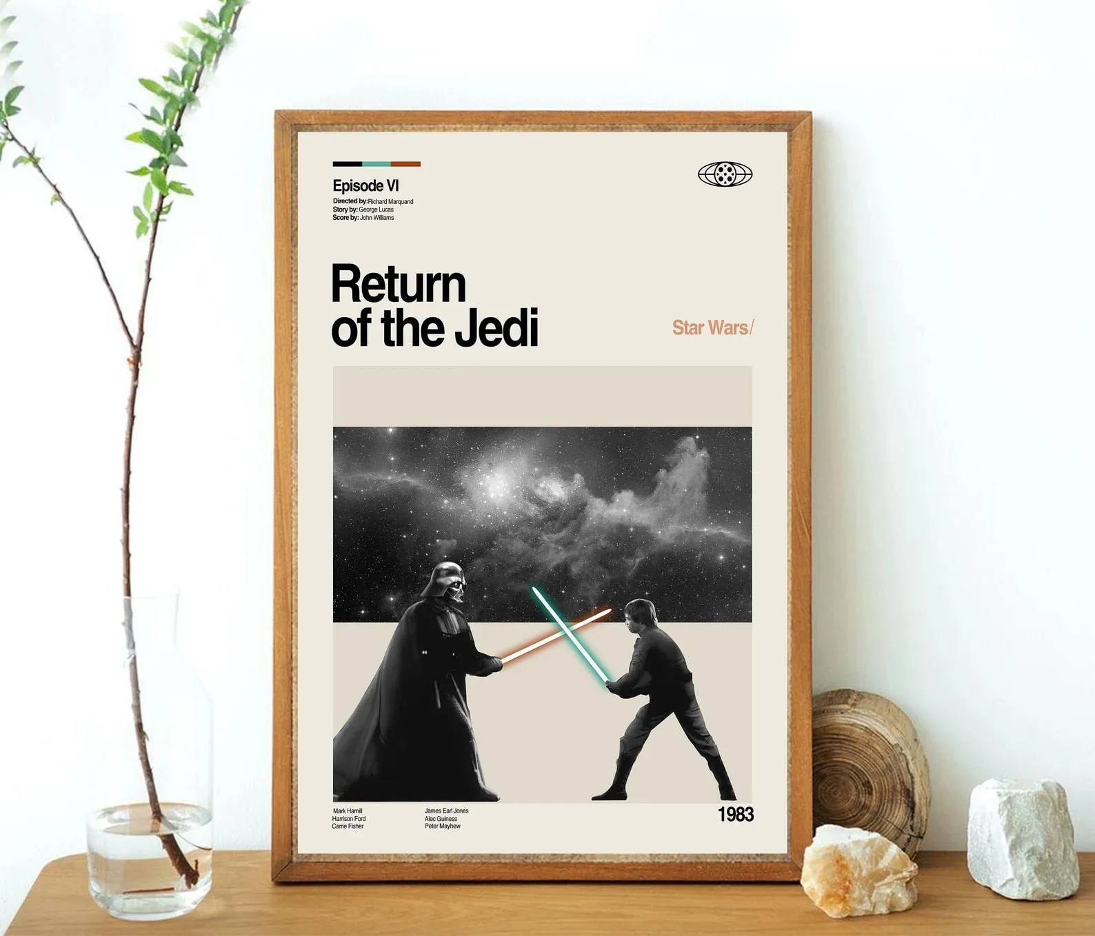 Return Of The Jedi Starwars VI 6 Darth Vader Luke Skywalker Minimalist Movie Poster