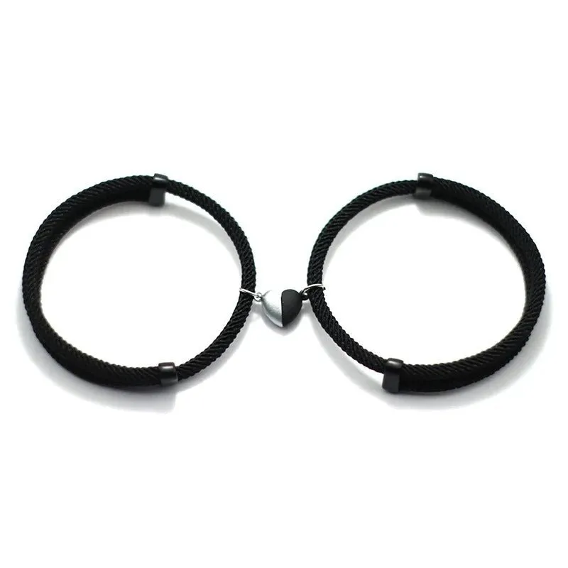 Romantic Magnet Couple Bracelet -  Pair Magnetic Spherical Bracelets for Friendship and Couples