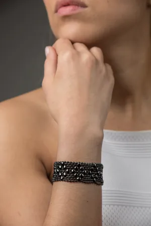 SG Liquid Metal B4-BLK Black Chrome Finish Bracelet by Sergio Gutierrez