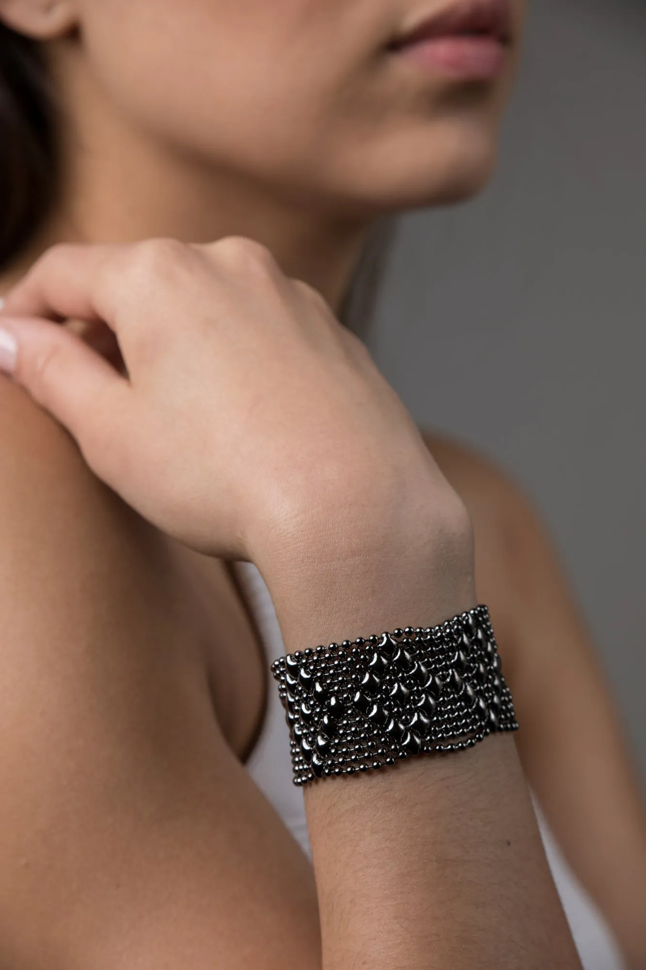 SG Liquid Metal B9-BLK Black Chrome Finish Bracelet by Sergio Gutierrez