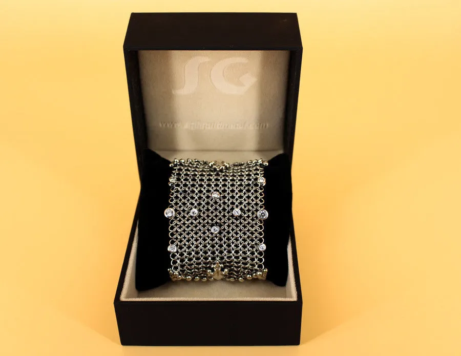 SG Liquid Metal Chainmail CMB4Z-AS (antique silver finish) Bracelet by Sergio Gutierrez