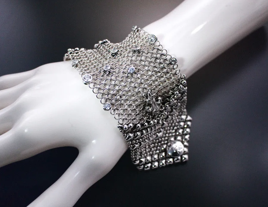 SG Liquid Metal Chainmail CMB4Z-AS (antique silver finish) Bracelet by Sergio Gutierrez