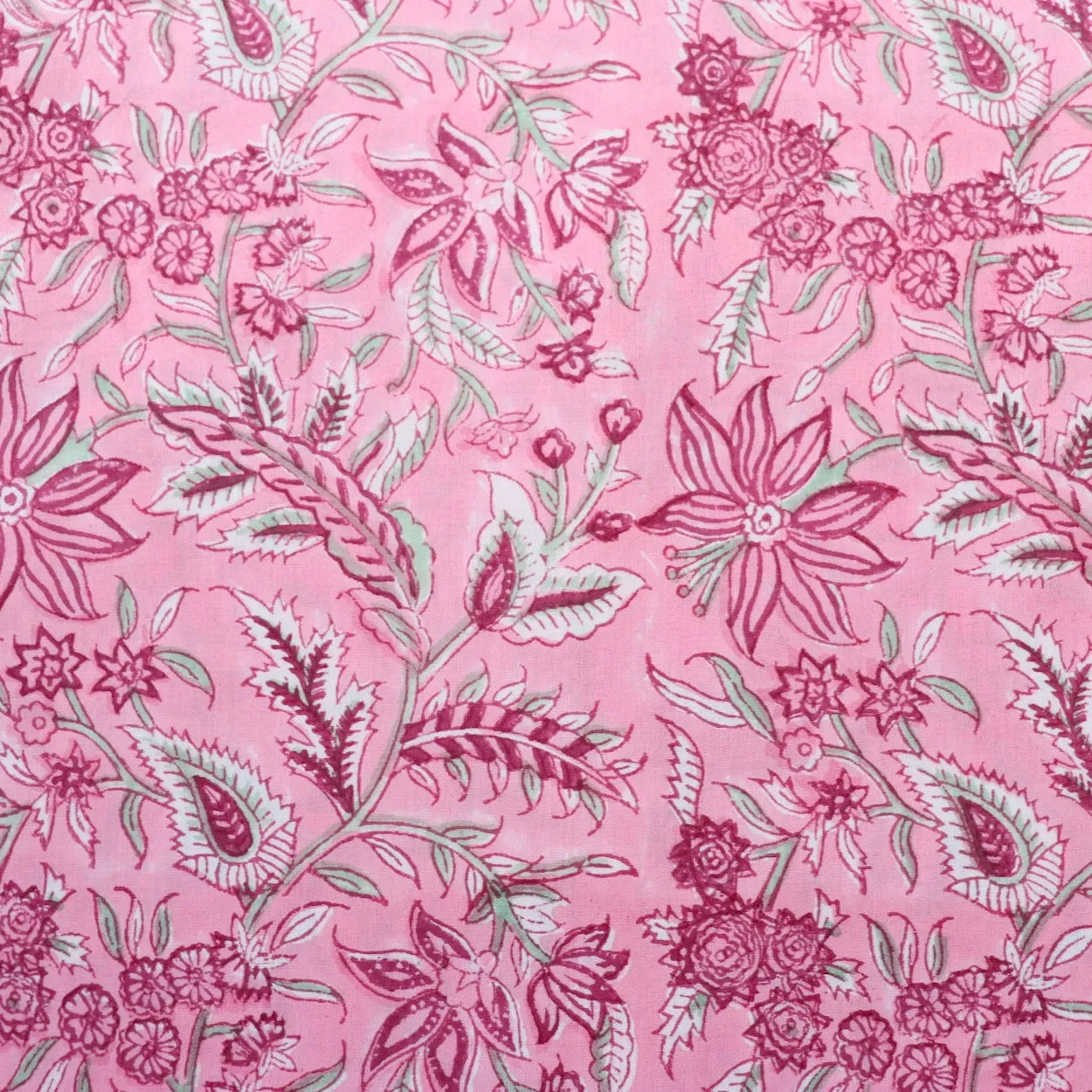 Summer Garden Block Print Cotton