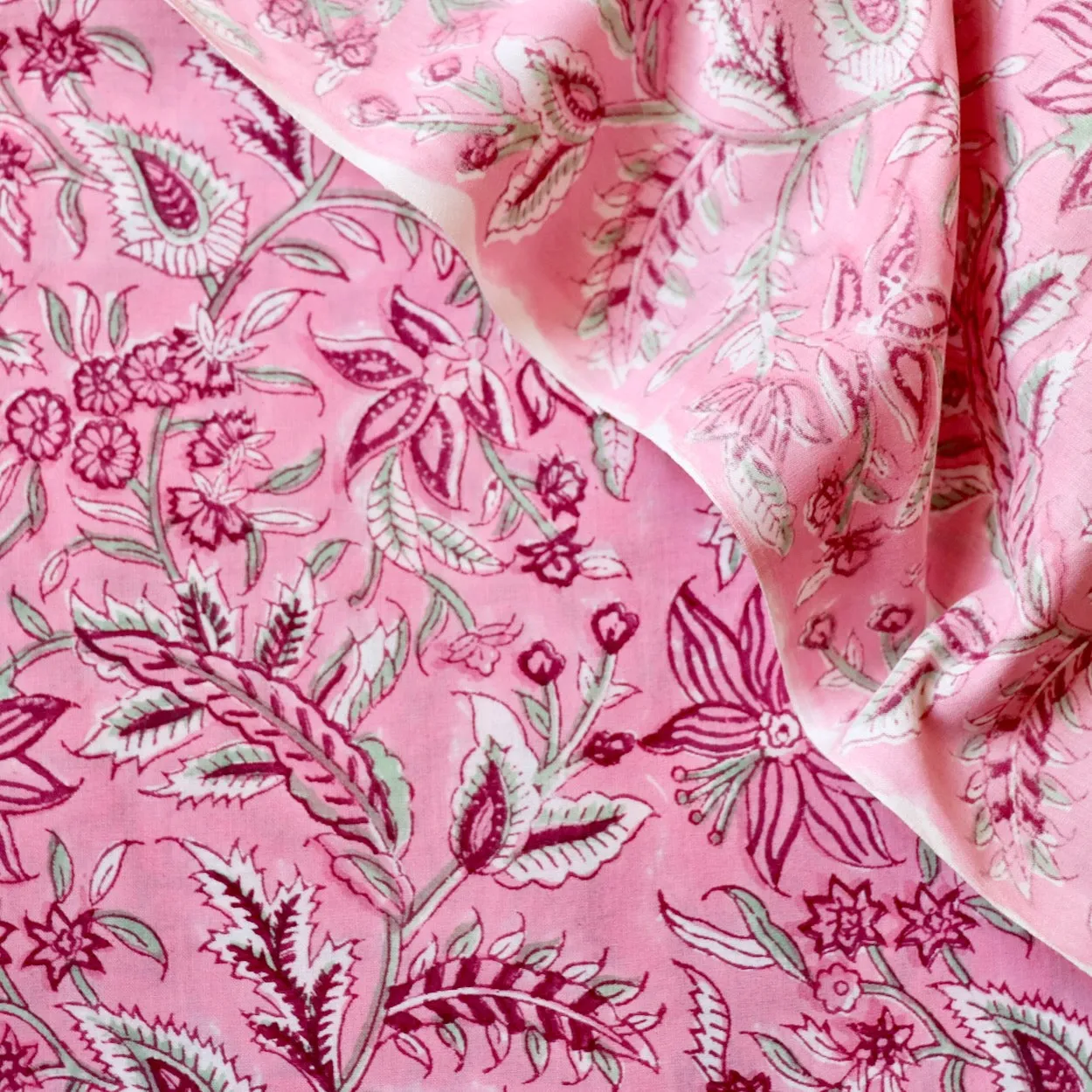 Summer Garden Block Print Cotton