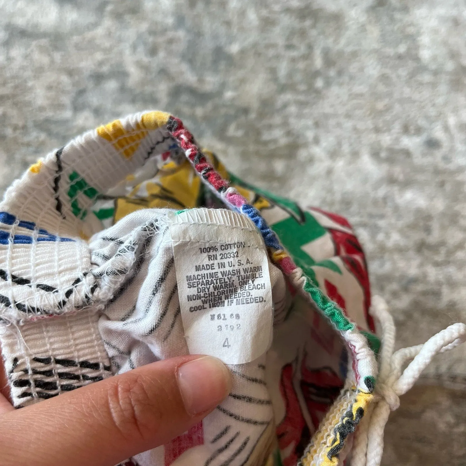 Vintage Colorful Printed Shorts 4T USA