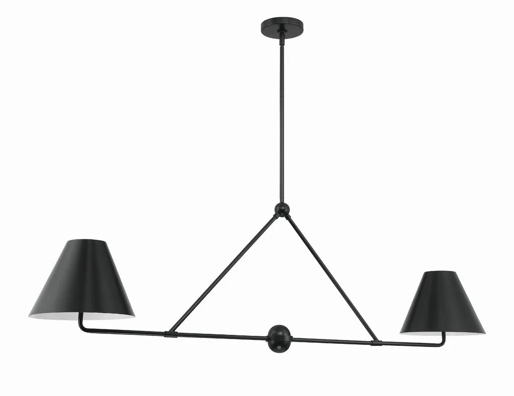 Xavier 4 Light Matte Black Chandelier