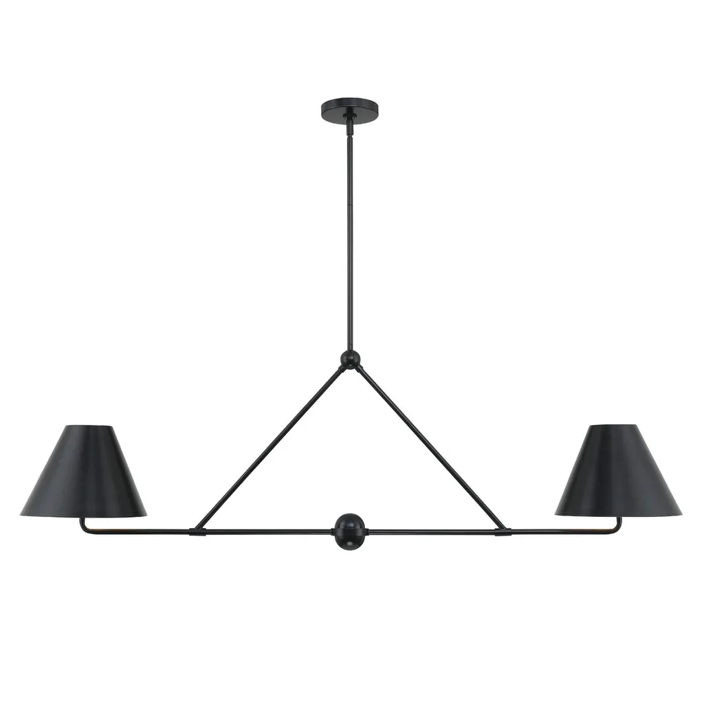 Xavier 4 Light Matte Black Chandelier